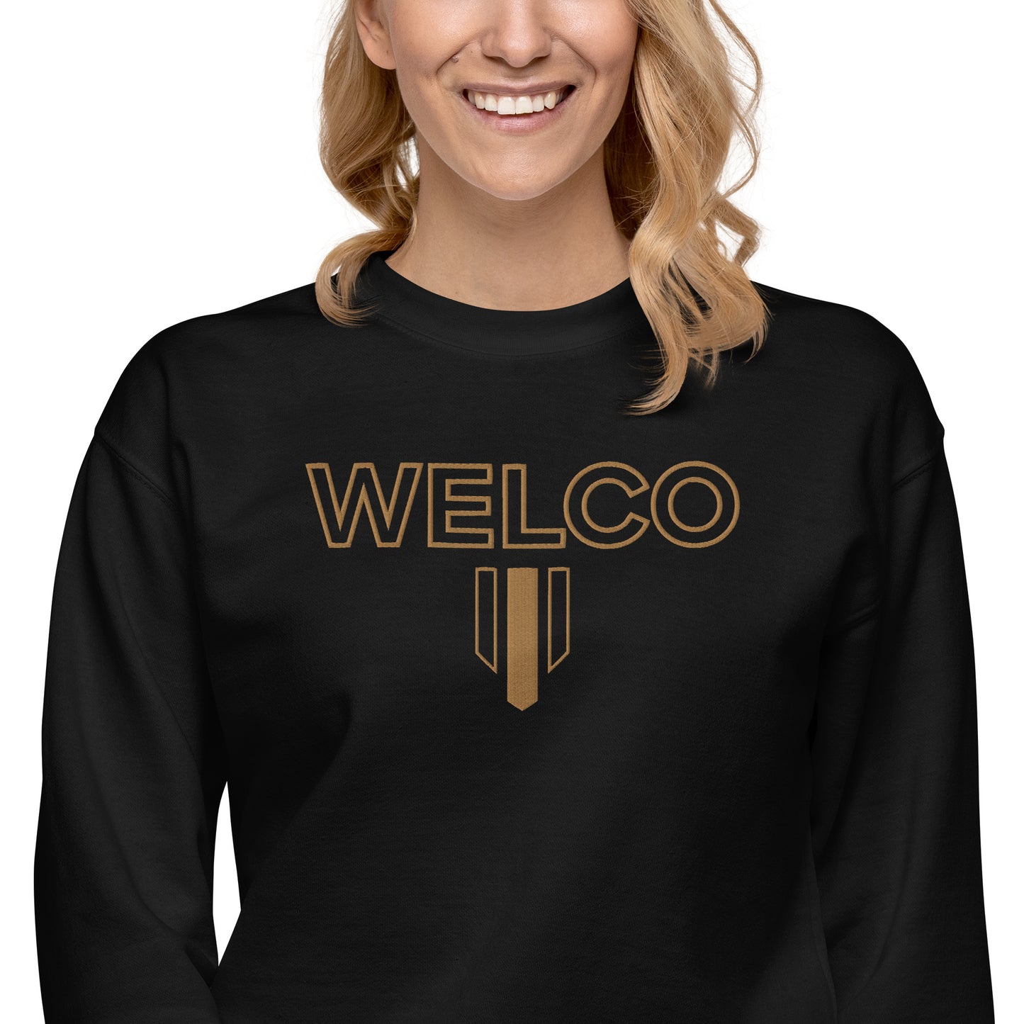 Unisex Premium Sweatshirt Golden Embroidery