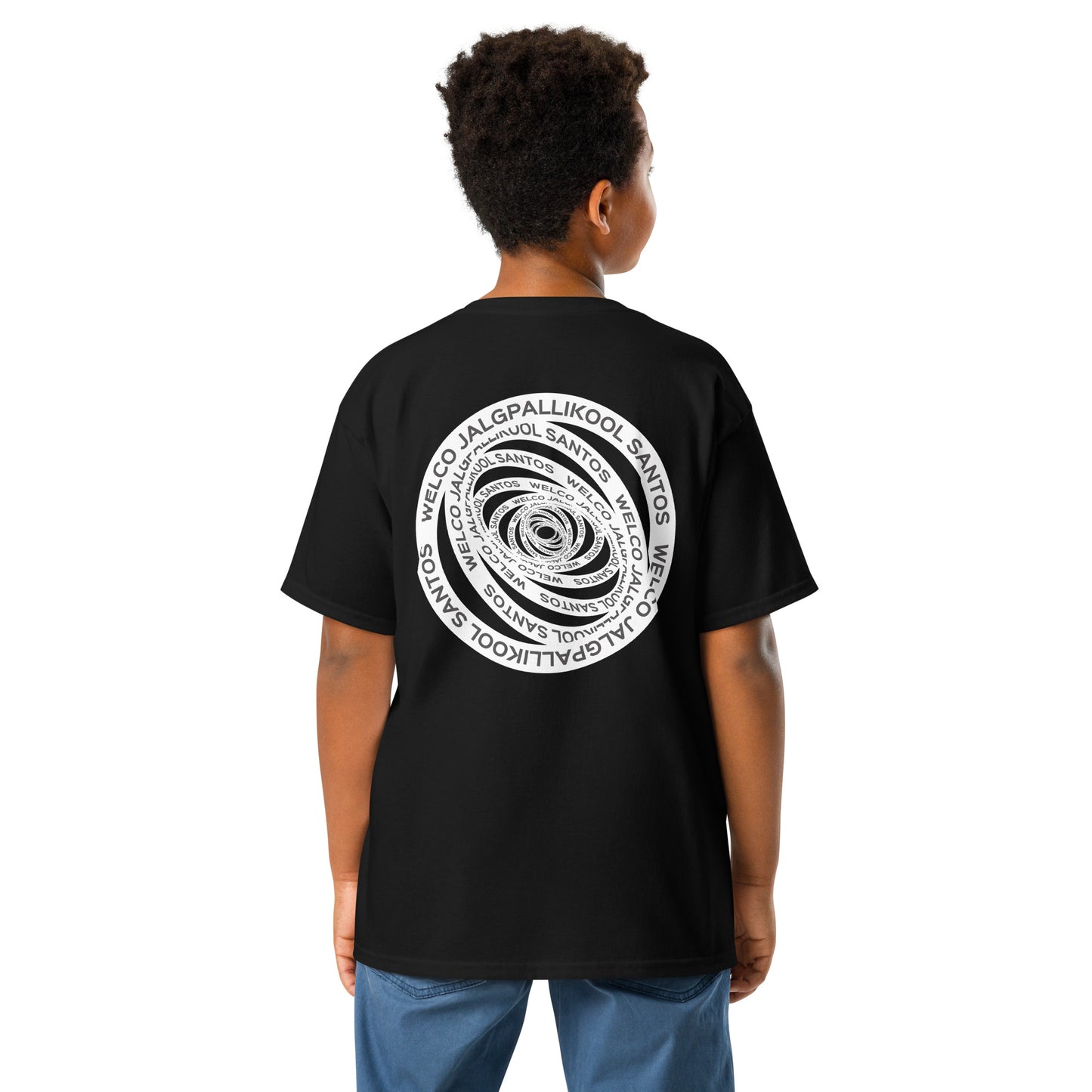 Noorte klassikaline T-särk - White Spiral