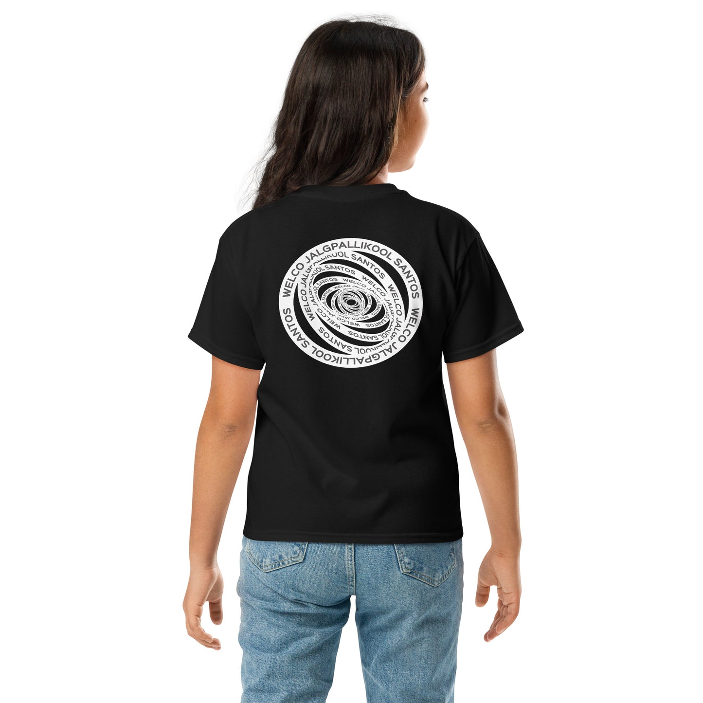 Noorte klassikaline T-särk - White Spiral