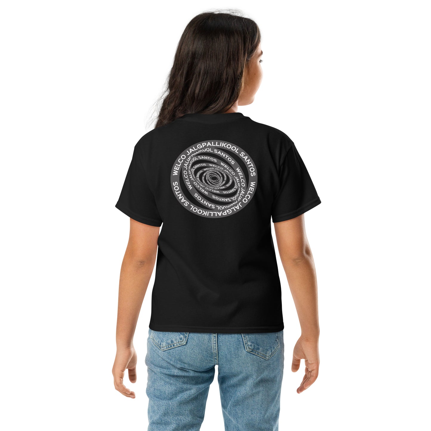 Noorte klassikaline T-särk - Black Spiral