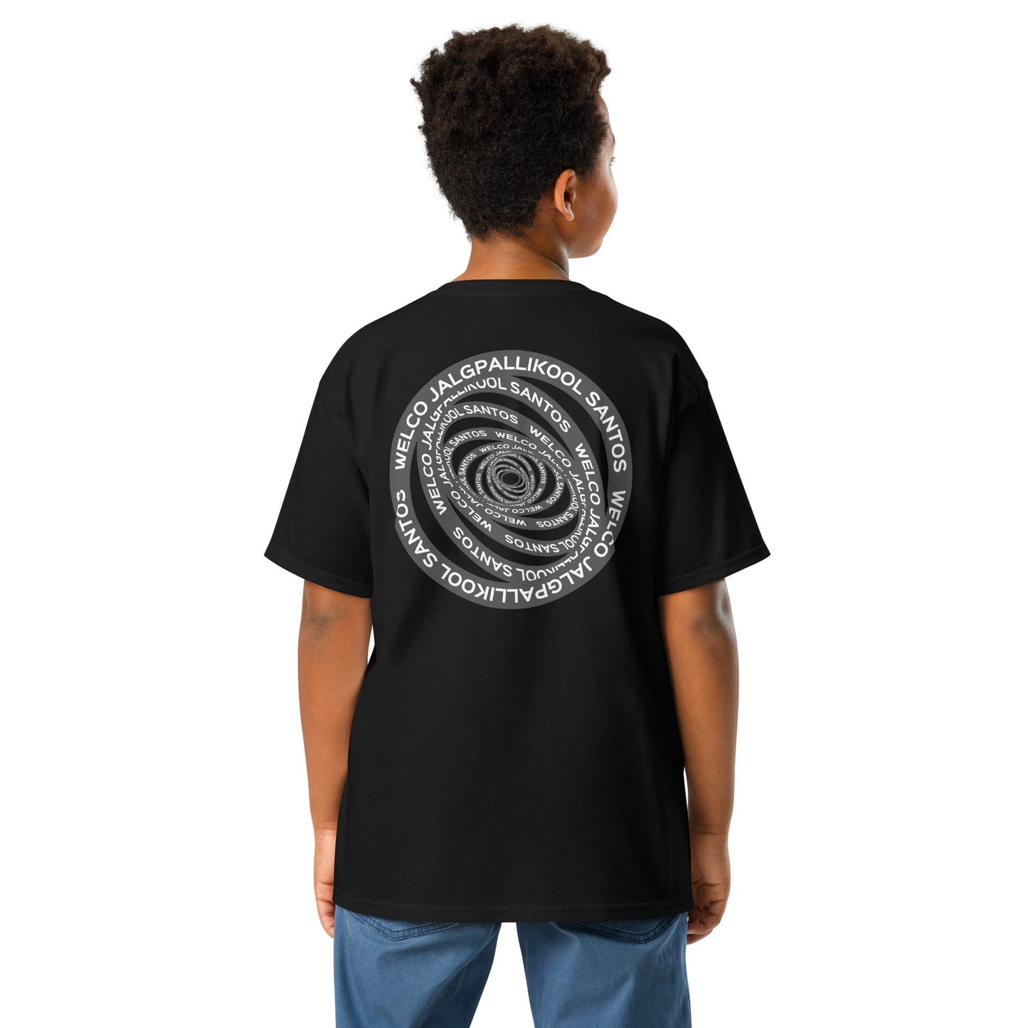 Noorte klassikaline T-särk - Black Spiral
