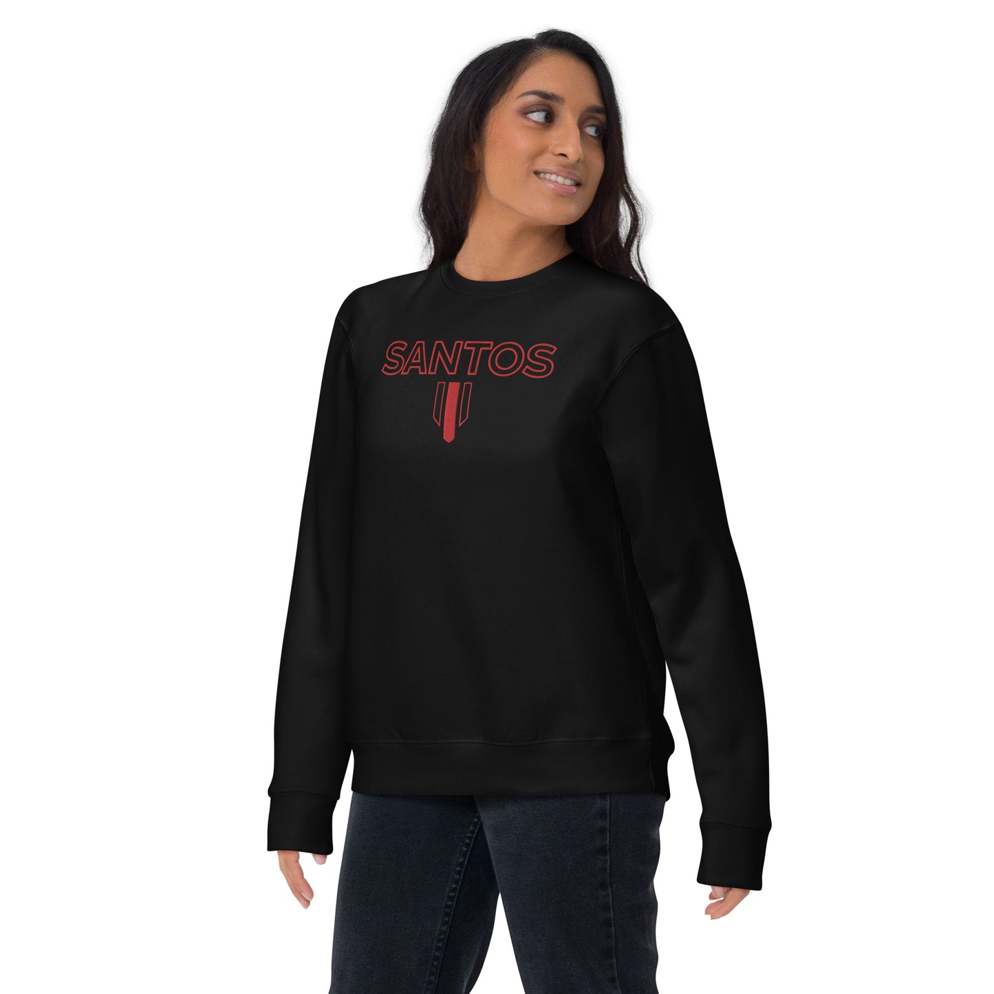 Unisex Premium Sweatshirt Red Embroidery