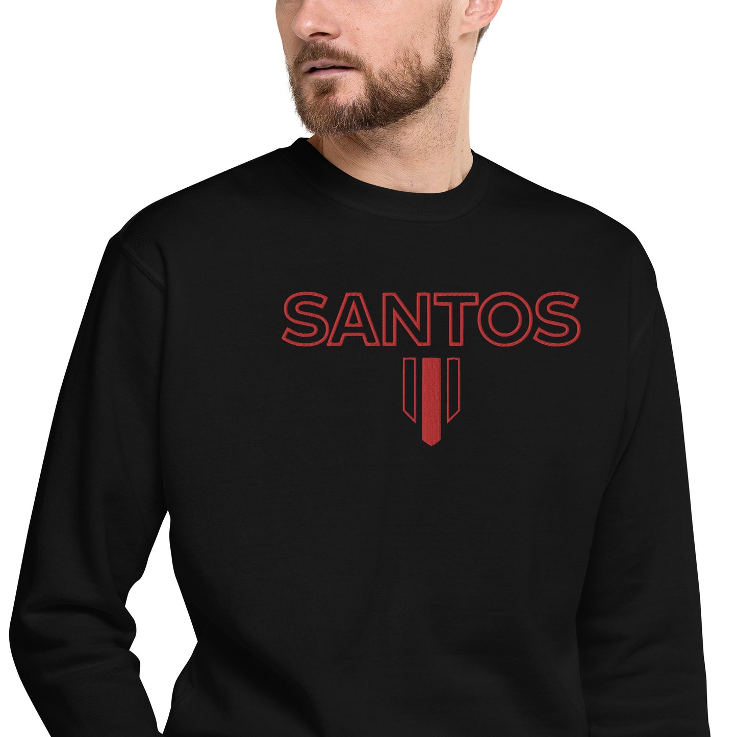 Unisex Premium Sweatshirt Red Embroidery